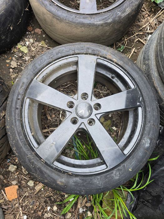 Roti 215 45 R17 5x112 VW Audi Seat cu semislick Federal 595RS-RR Jante Cauciucuri