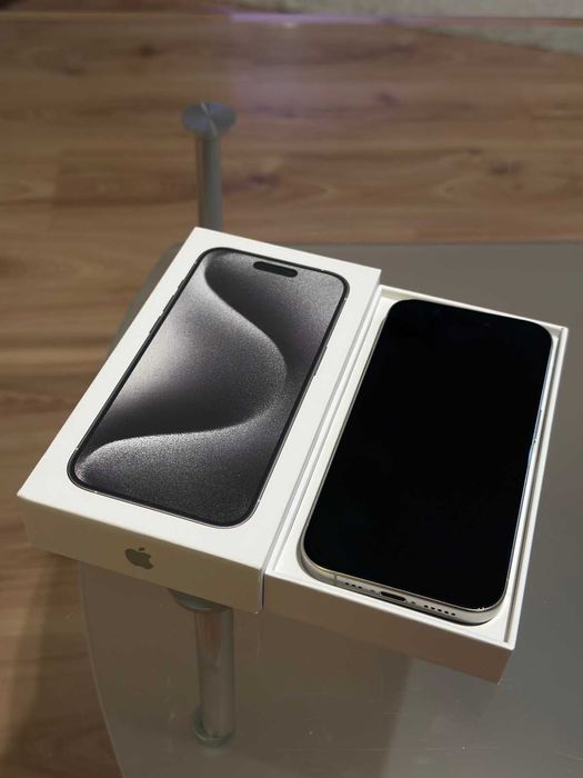 iPhone 15 Pro 128GB White Titanium!! Перфектен!!