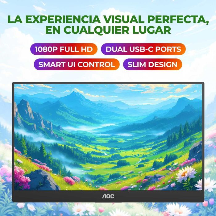 Преносим монитор AOC 16T20E2 15.6 FHD USB-C