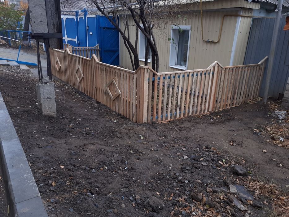 Штакетник установка забор