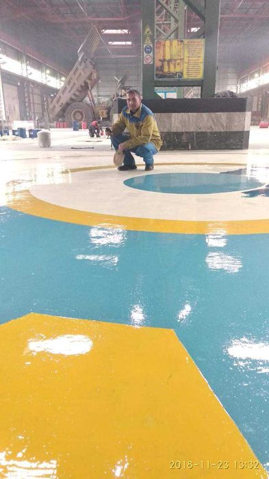 Наливные полимерные промышленные полы под ключ -от стяжки Узбекистан