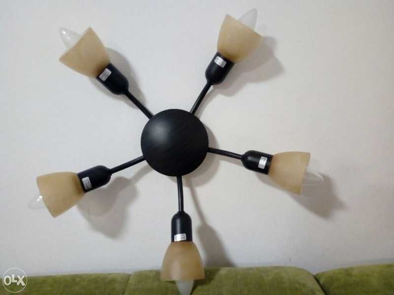 Plafoniera 5becuri e14 cu adaptari e27