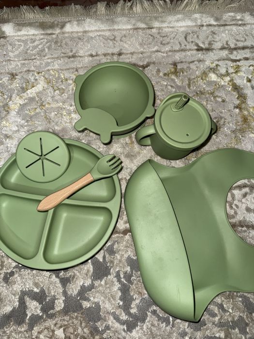 Набор детской силиконовой посуды