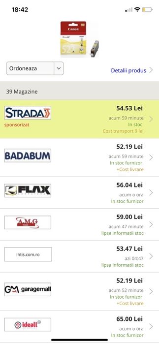 Canon 521 negru | ink, cerneala, toner imprimanta