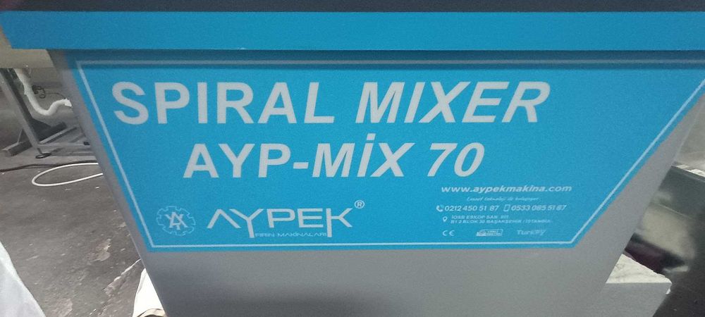 2 бр. спирален тестомесач AYPEK AYP-MIX 70