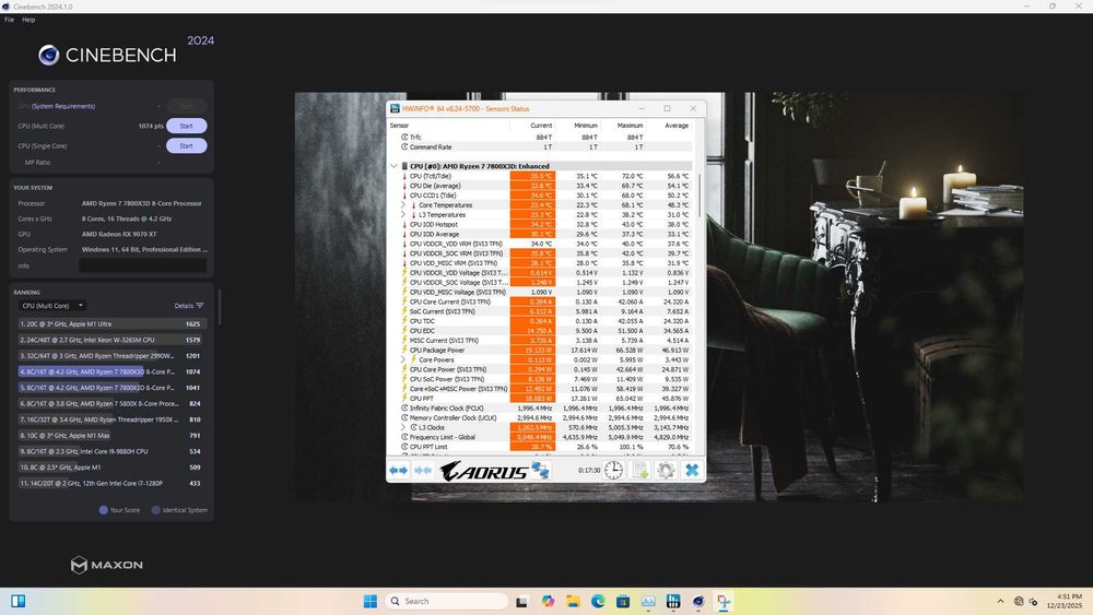 PC Gaming Ryzen 7 7800X3D RX 9070 XT