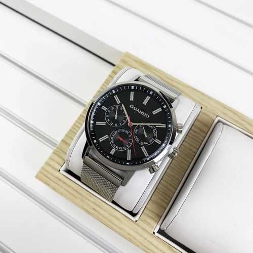 Часовник за мъже Guardo 012077A Silver-Black