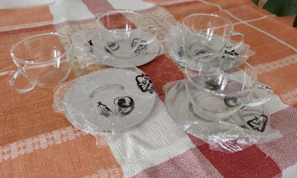 Чаши с чинийки за кафе Bormioli Rocco