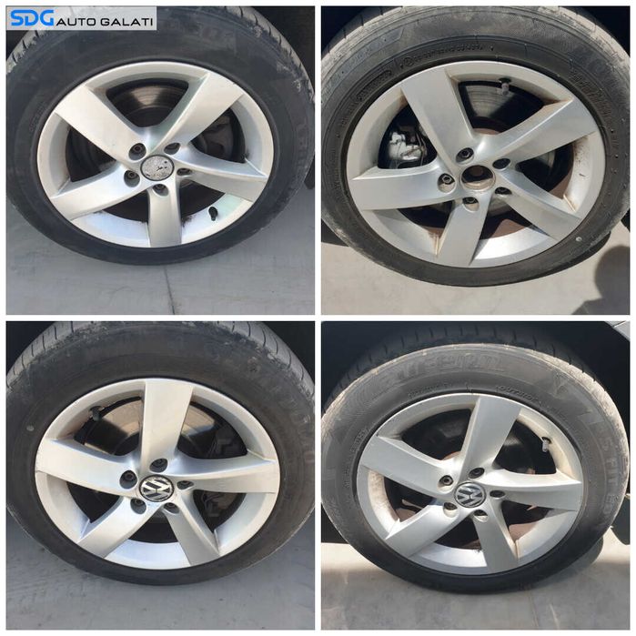 Set 4 Jante Roti Aliaj 205 55 16 R16 cu Anvelope Vara 5x112 Volkswagen EOS 2006 - 2016 [K5540]