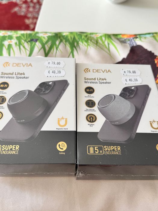 Чисто нови Магнитни Bluetooth Тонколонки Devia Sound Lite4 (2 бр.)