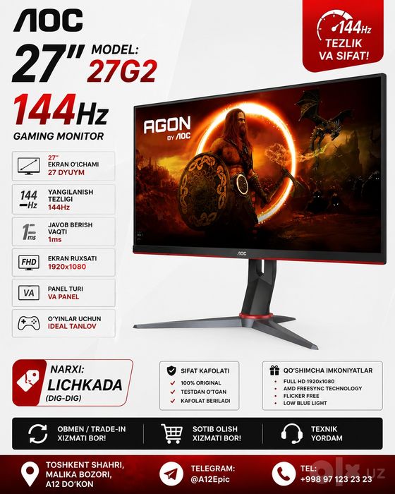 Monitor Aoc 27 144 Hz