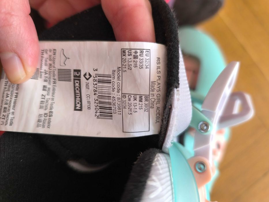Ролери Oxelo 32-34, предпазители xs