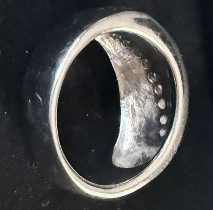 Inel argint 925 cu inlay de opal cu zirconiu