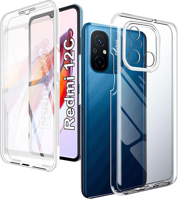 Прозрачен 360° Градуса Кейс за Xiaomi Redmi 12C