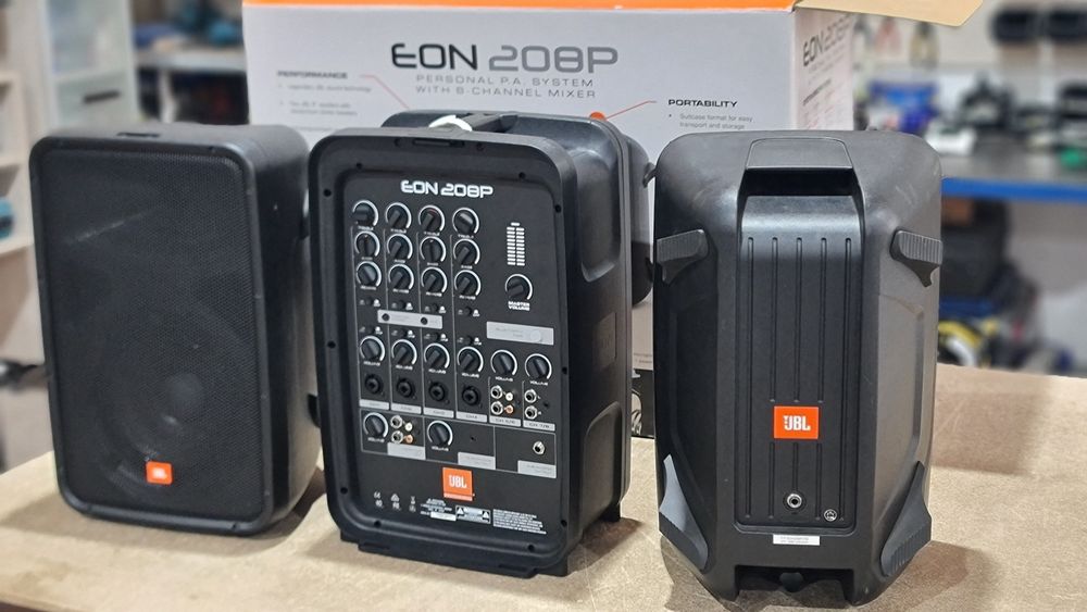 Boxe active JBL 300W CU MIXER, portabile