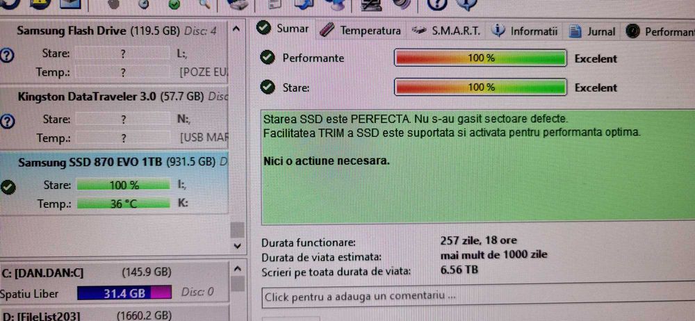 amsung SSD 1TB 870Evo fuctional