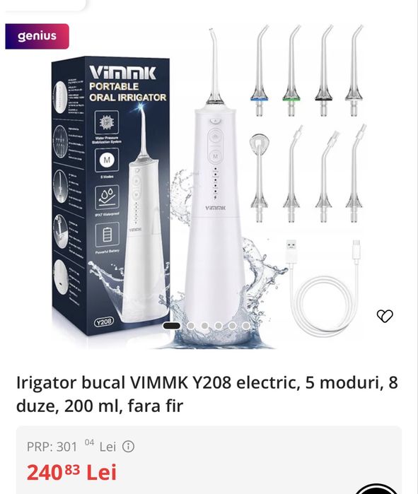 Irigator bucal.