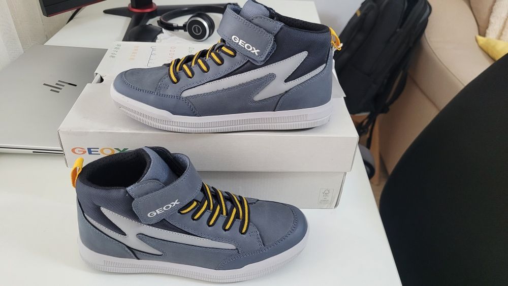 Ghete Geox marimea 35, pantofi sport inalti Geox pt copii marimea 35