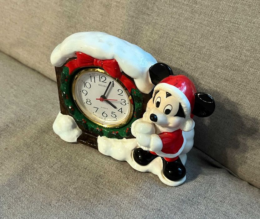 Ceas Seiko vintage Disney Mickey Mouse Craciun ceramica functional