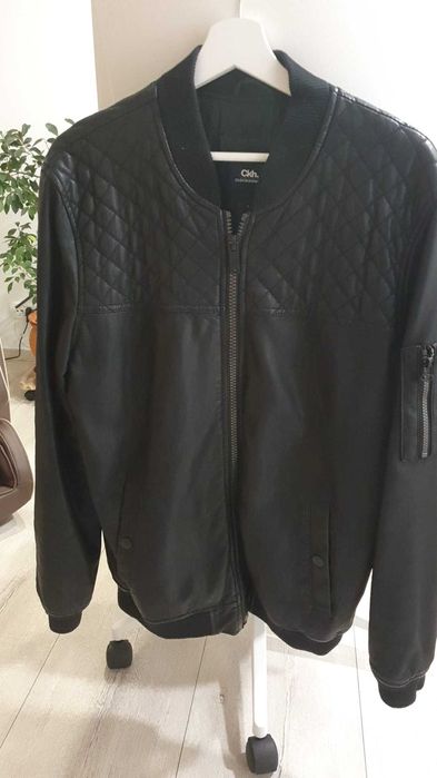 Geaca de piele negru, marimea L