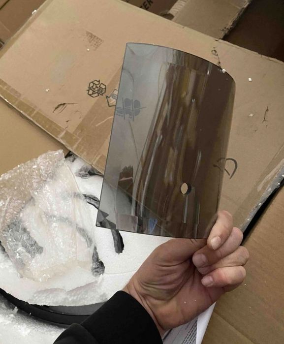 LED луксозно опушено сиво кехлибарено стъкло висящо таванно осветление