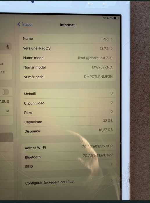 Apple iPad 2019 10.2 7th Gen A2197 32 GB