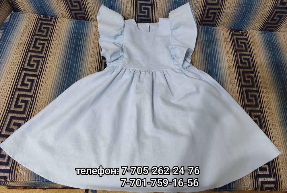 Платье летнее до 8 лет из льна