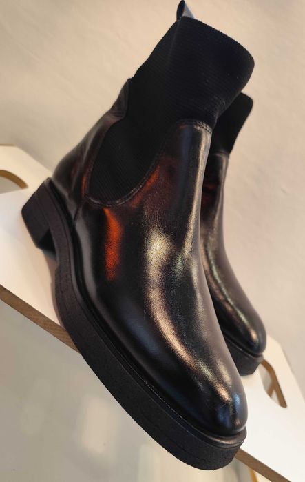 Ghete chelsea 40 40.5 plain toe Sartoria Artigianale piele naturala