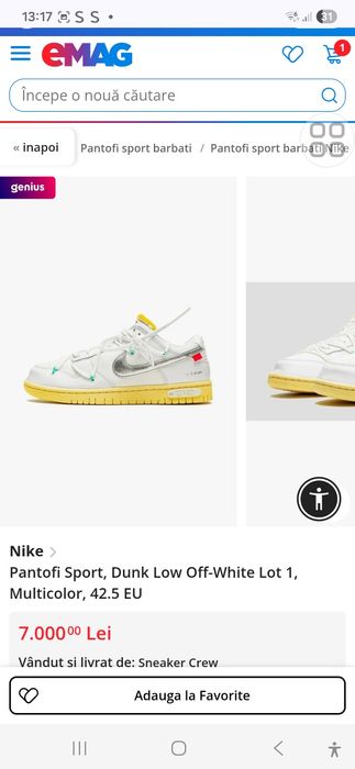 Vand nike nr 44.5 originali