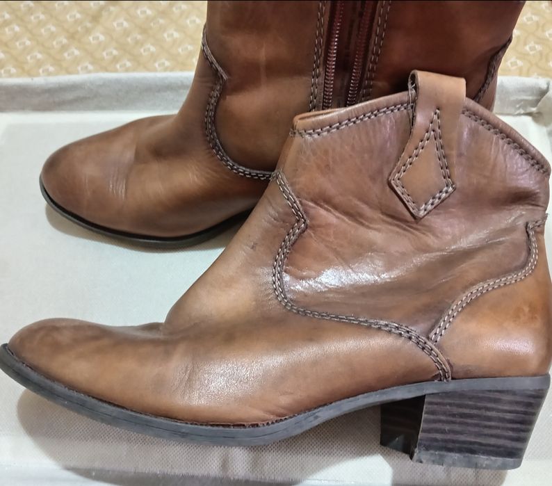 Ghete ciocate piele naturala