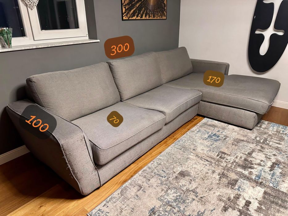 Canapea modulara dehusabila 4 locuri, 300 cm