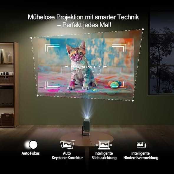 WEMAX Mini proiector, certificat Netflix și Google TV