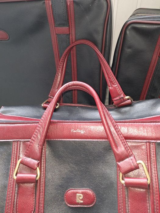 Set  geamantane si geanta de piele Pierr Cardin