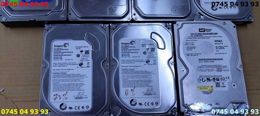 hdd hard disc 250Gb sata desktop DEFECTE pret pe bucata