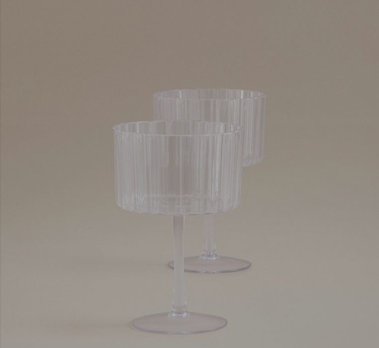 Два къмпинг/кемпер сета чаши - за маргарита и за шампанско, пластмасов