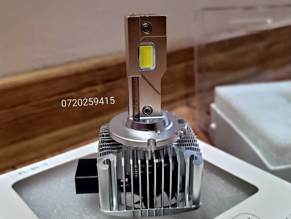 Set 2 Becuri LED D1S 100W lumină puternică, radiator aluminiu 12000lm