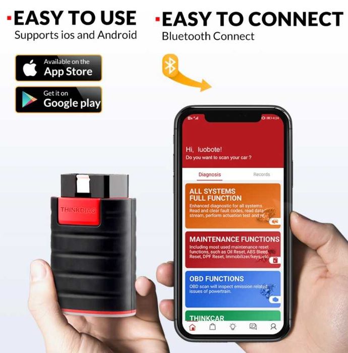 Launch ThinkDiag Easydiag 4.0 Bluetooth 2026 +1 An Update +Prelungitor