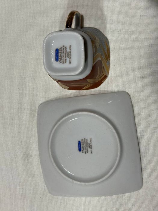 Чайный набор YAMASEN Япония на 5 персон. С 24 каратным золотом.