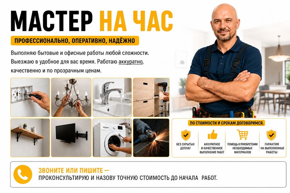 Мастер на час — и порядок у вас.