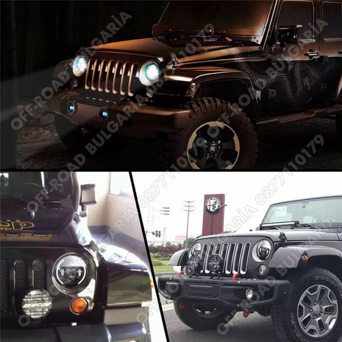 НОВ МОДЕЛ 200W LED Фарове за Lada Niva 7 инч Jeep Cherokee Wrangler