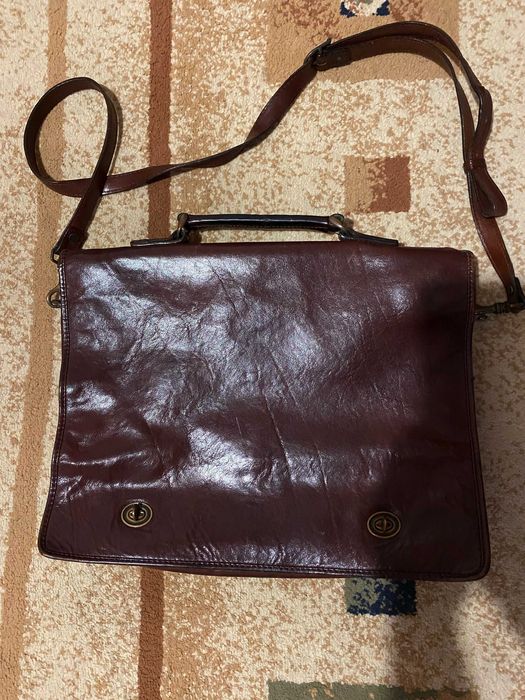 Чанта, естествена кожа, тип дипломатическа