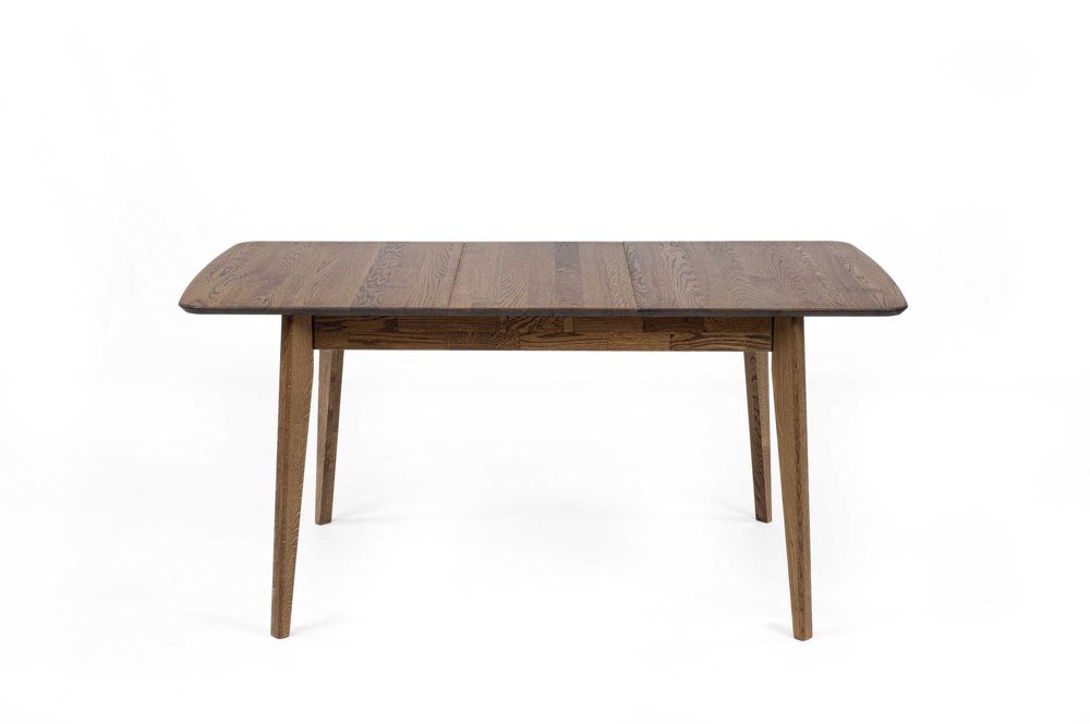 Masa lemn de stejar extensibila, MARY, fumuriu, 120-160 x 80 cm