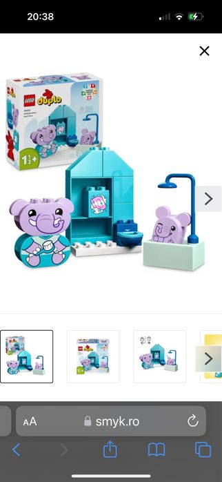 Lego duplo copii elsa, caluti, elefanti