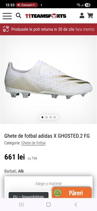 Ghete Fotbal Profesionale Adidas X Ghosted 2 FG