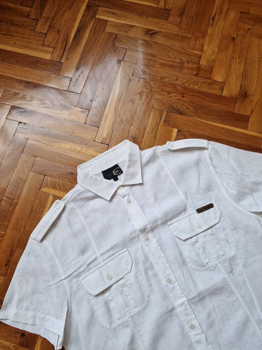 Страхотна мъжка риза JUST CAVALLI размер M / L, 100% лен