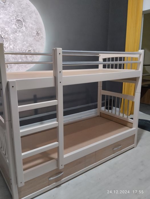 Детский двухъярусный кровать из дерево