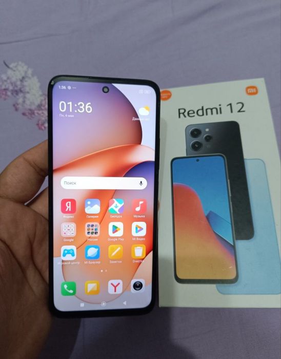 Xiaomi Redmi 12 8/128GB Black Igravoy Karobka bor Holati Yaxshi Zor