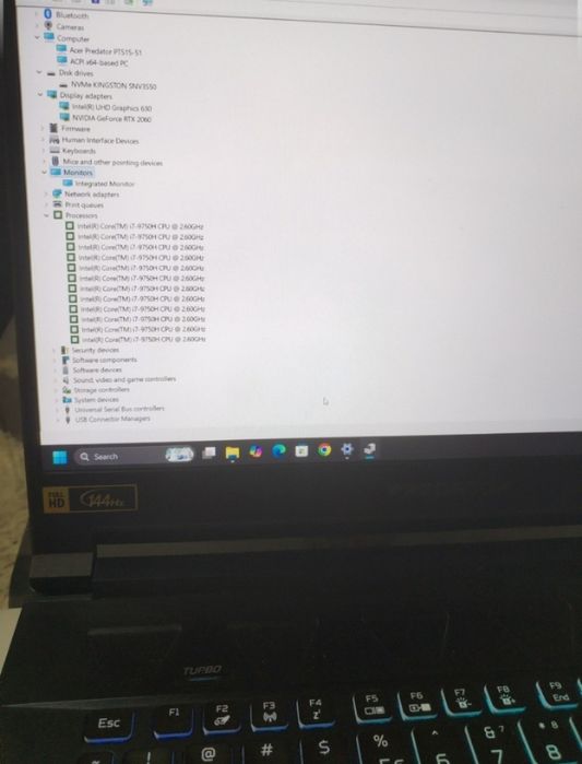 Laptop acer predator triton 500 cu geanta transport acer predator