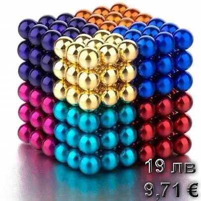 Магнитни топчета 216бр + карта. Neocube 5 мм MC85