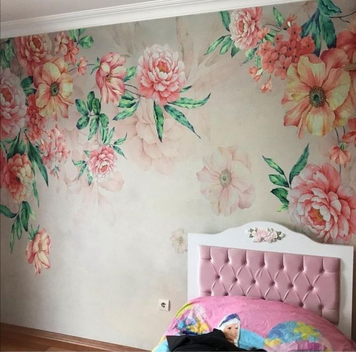 Поклейка, клеем обои